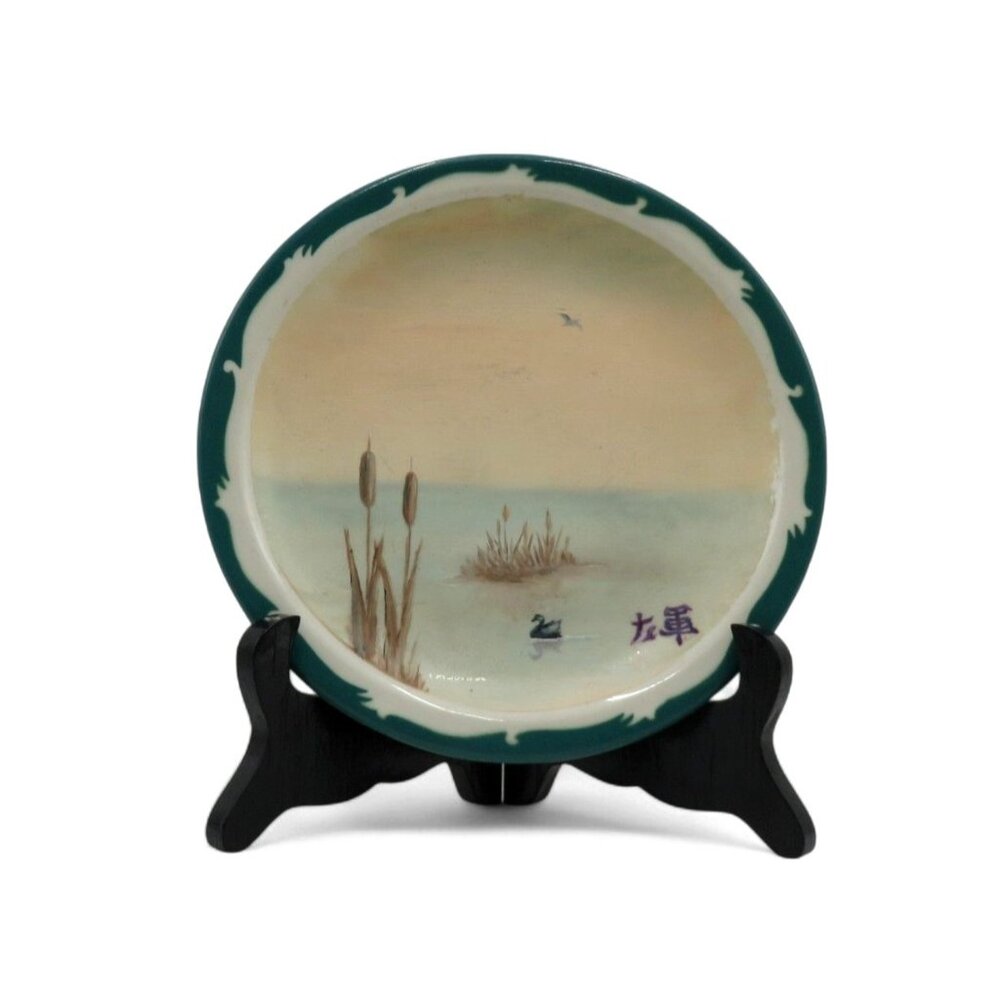 Vintage La Porcelaine SYRACUSE Canada Hand-Painted Decorative PLATE 7 Inches